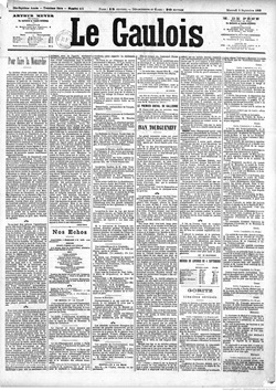 「イヴァン・トゥルゲーネフ」掲載紙 Source gallica.bnf.fr / BnF 「イヴァン・トゥルゲーネフ」掲載紙 Source gallica.bnf.fr / BnF