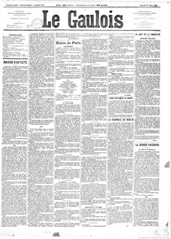 「芸術家の住まい」掲載紙 Source gallica.bnf.fr / BnF 「芸術家の住まい」掲載紙 Source gallica.bnf.fr / BnF