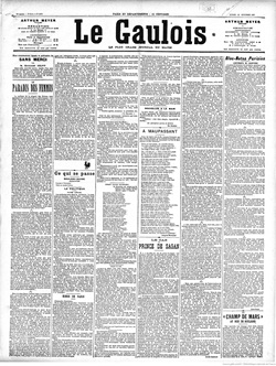 ジャック・ノルマン「モーパッサンへ」掲載紙 Source gallica.bnf.fr / BnF ジャック・ノルマン「モーパッサンへ」掲載紙 Source gallica.bnf.fr / BnF