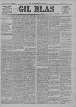 「クリスマスの夜」掲載紙 Source gallica.bnf.fr / BnF 「クリスマスの夜」掲載紙 Source gallica.bnf.fr / BnF