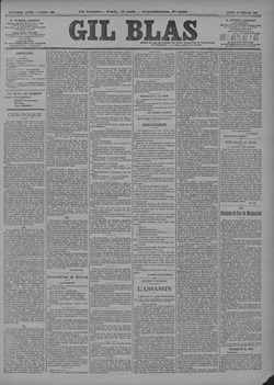 エミール・ゾラ「追悼演説」掲載紙 Source gallica.bnf.fr / BnF エミール・ゾラ「追悼演説」掲載紙 Source gallica.bnf.fr / BnF