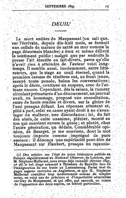 ステファヌ・マラルメ「追悼」掲載誌 Source gallica.bnf.fr / BnF ステファヌ・マラルメ「追悼」掲載誌 Source gallica.bnf.fr / BnF