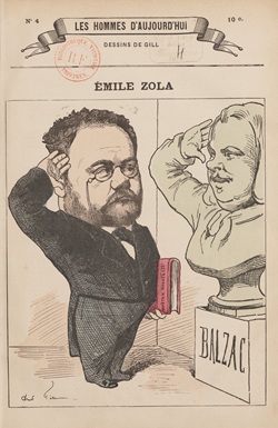 『今日の人々』 no 4 エミール・ゾラ（アンドレ・ジルの諷刺画） Source gallica.bnf.fr / BnF
